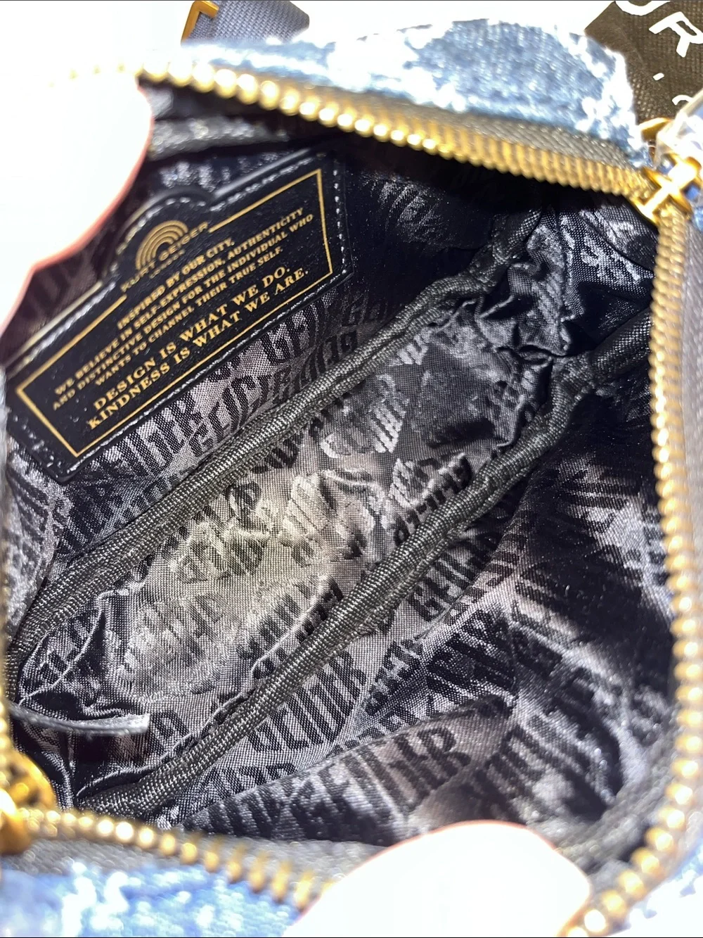 Kurt Geiger NWT! XS Quilted Denim Crossbody Bag - Picture 9 of 13
